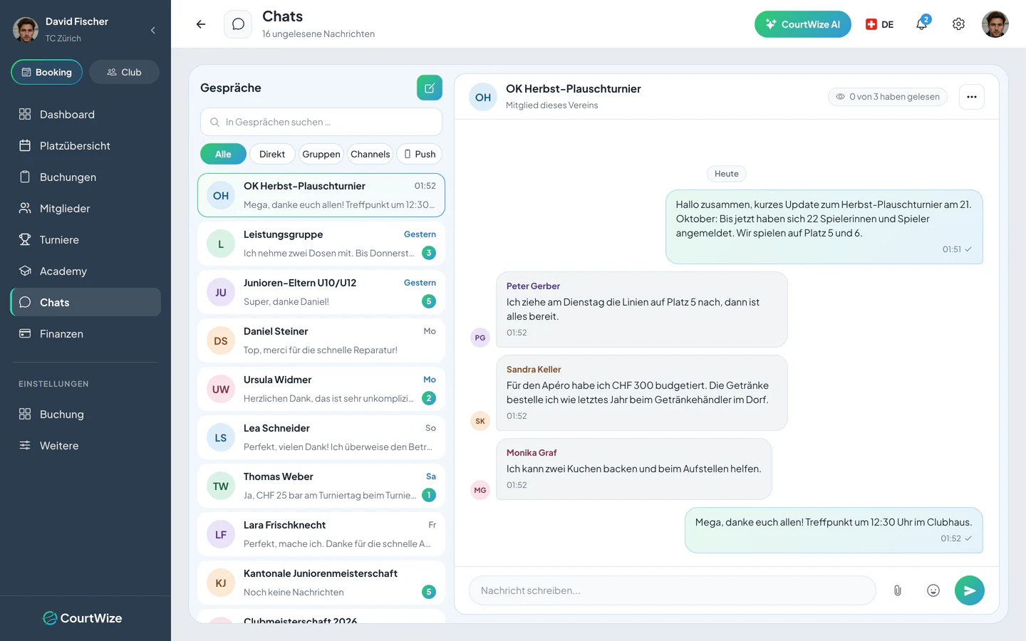 Booking Manager: Chats