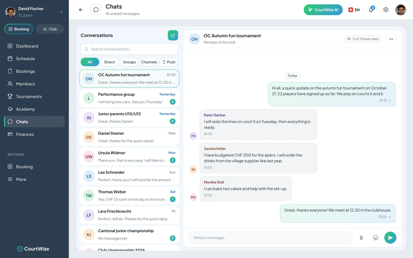 Booking Manager: Chats